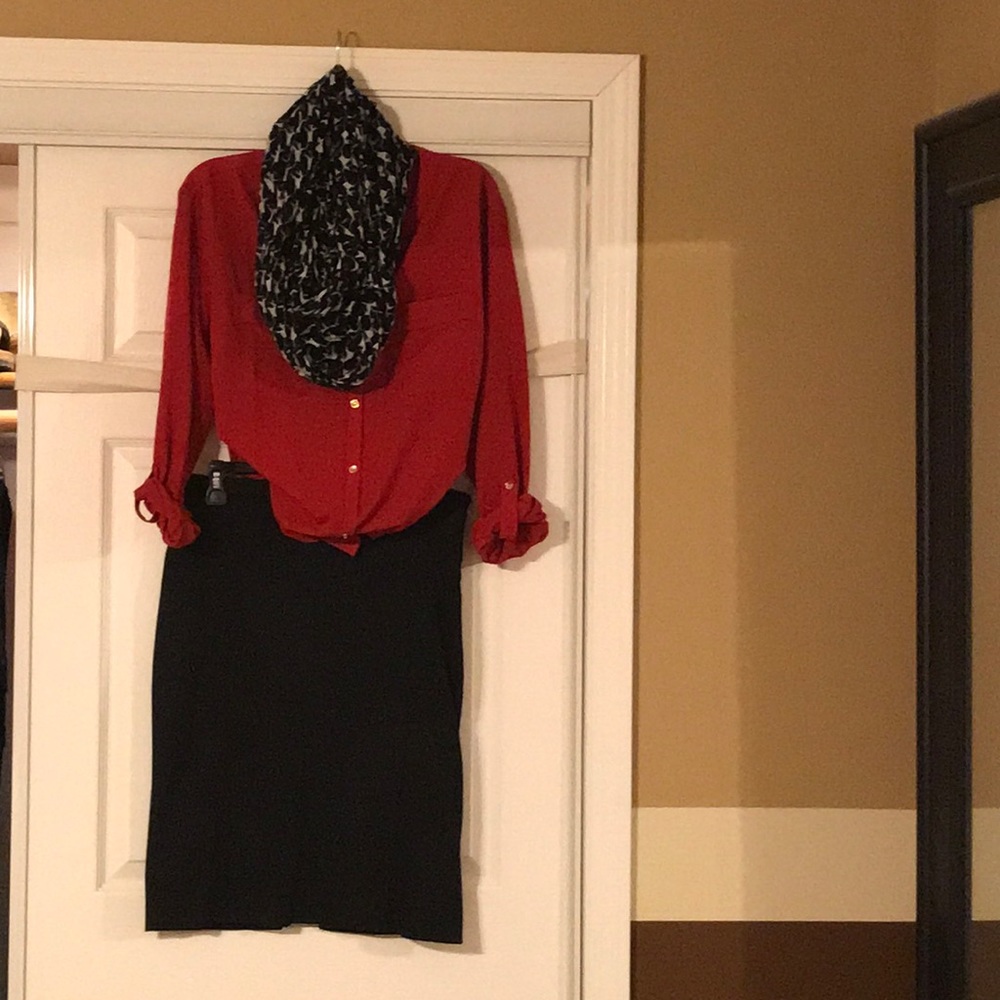 Charter Club Utility Shirt -New Red Amore